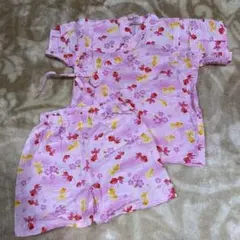 金魚と花柄の甚平 90サイズ