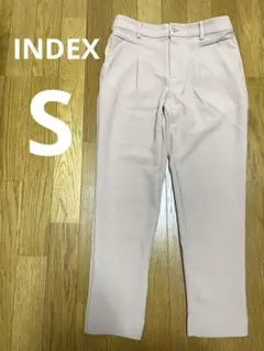 未使用　美品　インデックス　アンクルパンツ　テーパード　ピンクベージュ　オフィスのサムネイル