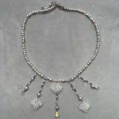 ビーズネックレス ハンドメイド アクセサリー クリスタルビーズ 手作り