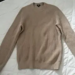UNIQLO ベージュ リブ編み ニットセーター L