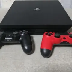 PlayStation 4 本体 黒 赤コントローラー付き