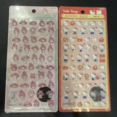 ボンボンドロップシール　サンリオミニ　マイメロディ　ハローキティ　レッド