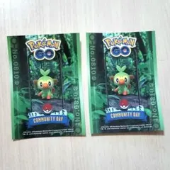 ポケモンGO　コミュニティデイ　ステッカー　サルノリ　２枚セット