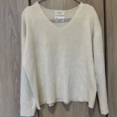 OPAQUE.CLIP ラメ入りVネックセーター