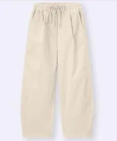 gu コーデュロイ　バレルレッグイージーパンツL