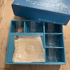 ADERIA GLASS カップ＆ソーサー　5脚　アデリア　レトロ