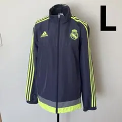 adidas⚽レアルマドリードジャージジャケットL☁️グレー×イエロー