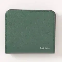 【美品】Paul Smith ブライトストライププラー 2つ折り財布 グリーンのサムネイル