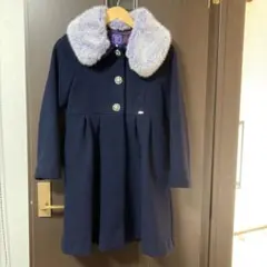 ANNA SUI Mini ファー付きコート 150㎝　ファー取り外し可能