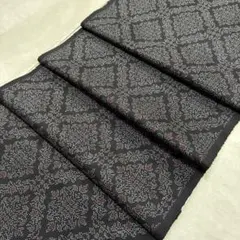 着物　ハギレ　正絹　大島紬　洋花文　巾36.5×162cm ⑤【2873】