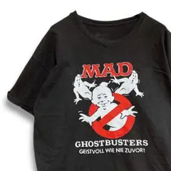BLJC ムービーTシャツ 古着 黒 ゴーストバスターズ マッドマガジン MAD