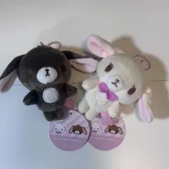 サンリオ シュガーバニーズ フェイスポーチ ぬいぐるみ しろうさ くろうさ