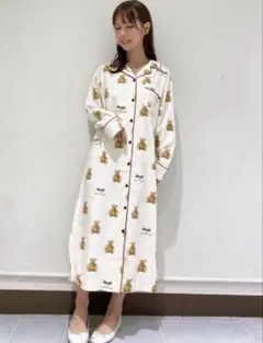 gelato pique Steiff ジェラートピケ総柄ネルシャツワンピース