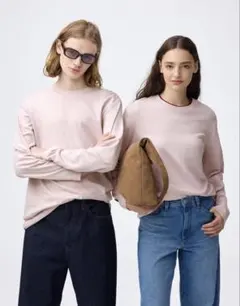 GU ソフトコットンクルーネックT(長袖) S 357492