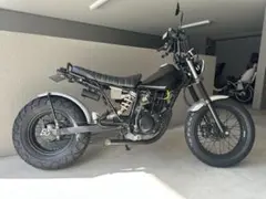 茨城 実働 ヤマハ TW200 2JL 人気の黒 4スト ローダウン カスタム 