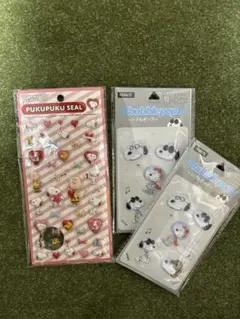 SNOOPY ぷくぷくシール　バブルポップステッカー×2　3点セット