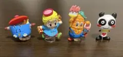 ケンエレファント 駄菓子マスコット 4体セット モロコシ輪太郎 おやつパンダ