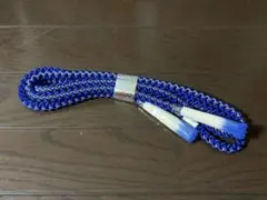 帯締め 絹100% 金糸使用　青系