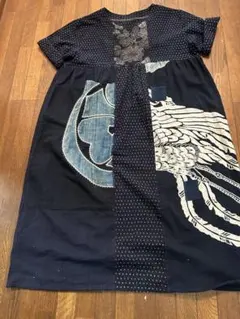 古布リメイクたっぷりサイズのワンピース