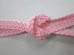 O未使用品 帯締め 夏物 手組 平組 薄ピンク■N80401-18
