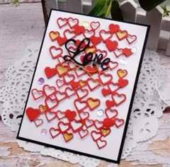 030237【新品未使用】ハートコラージュ①　カッティングダイ