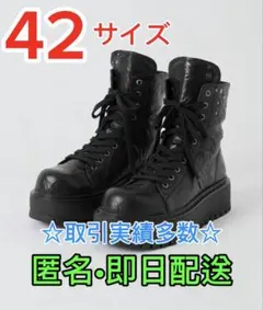 Grancy 折り返し本革シューズ ブーツ　42 Grancy 折り返し本革シューズ ブーツ 42 - メルカリ