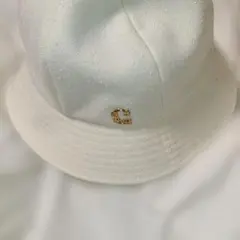 CA4LA バケットハット ホワイト ゴールドロゴ カシラ