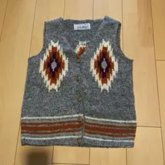 オルテガベスト HANDMADE ウール100% ライムインク