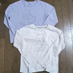 長袖カットソー 2枚セット 猫とハムスター