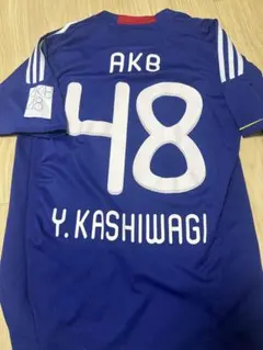 AKB48 柏木由紀 サッカー日本代表 ユニフォーム ゲームシャツ adidasのサムネイル