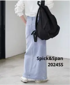 【美品】Spick&Span2024SSヒッコリーペンシルロングスカート36