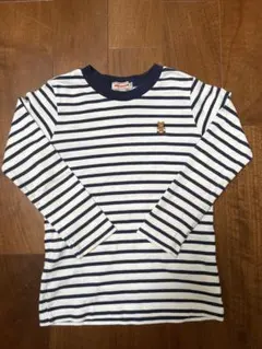 Miki House ストライプ長袖カットソー 110