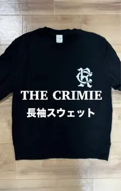 THE CRIMIE クルーネック 長袖スウェット トレーナー ブラック Sのサムネイル
