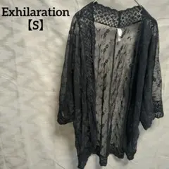 美品❣️ Exhilaration 【S】ブラック レース カーディガン 花柄