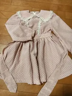 Princess Rose 水玉模様 長袖ワンピース