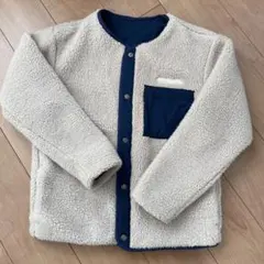 Columbia リバーシブル　フリースジャケット M クリーム/ネイビー