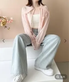 Heather AZATOシアーショートシャツ