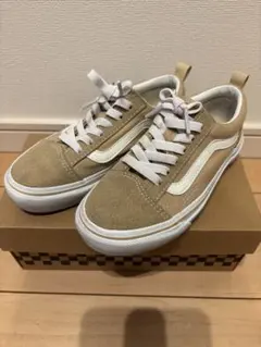 Vans OLD SKOOLベージュ スエード キッズスニーカー 20㎝