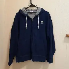 FILA フード付きパーカー ダークブルー
