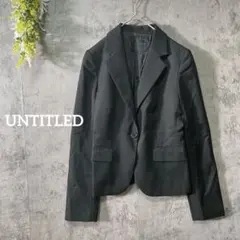 アンタイトル　テーラードジャケット　ウール混　日本製　フォーマル　オフィス　黒