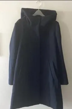 COMME CA ISM フード付きコート サイズ11 ネイビー