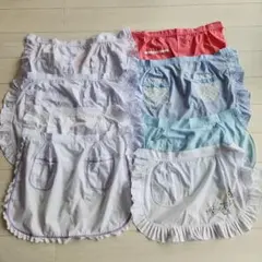 腰巻きエプロン　8着セット　まとめ売り　昭和レトロ　前掛けエプロン　フリルのサムネイル