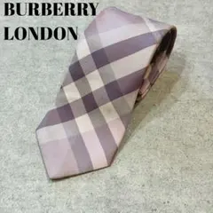 BURBERRY LONDON ネクタイ ノバチェック パープル　希少のサムネイル