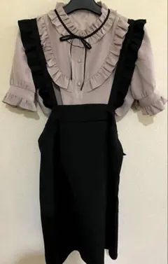 evelyn フリル付きブラウス　フリルジャンスカ　2点セット