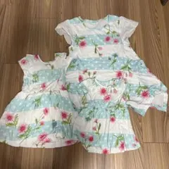 hakka kids お揃いTシャツセット(150㎝100㎝80㎝)