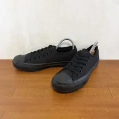 極美品　コンバース　ジャックパーセル　22.5センチ　オールブラック　キャンバスのサムネイル