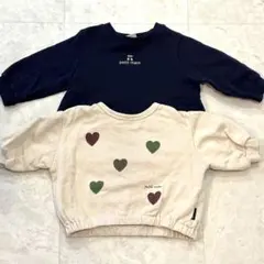 プティマイン 長袖トレーナー 2枚セット