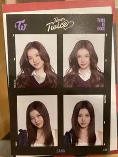 TWICE THIS IS FOR 証明写真ステッカー　サナ　ポップアップ