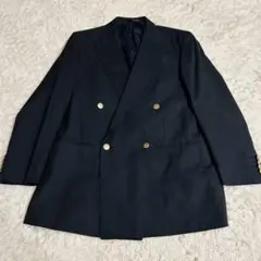 【美品】バーバリーロンドン 紺ブレ ジャケット ネイビー 背抜き 金ボタン L
