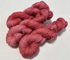 手染め毛糸 ソックヤーン ストロベリーレッド